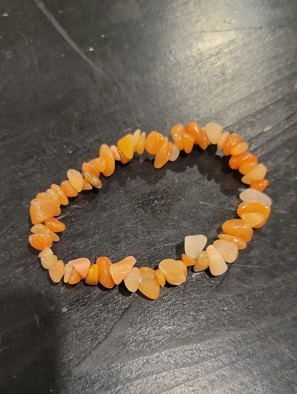 Orange Aventurine Crystal Chip Bracelet